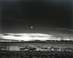 Ansel Adam's Moonrise, 1941, required many hours of darkroom work to produced the right tones. 