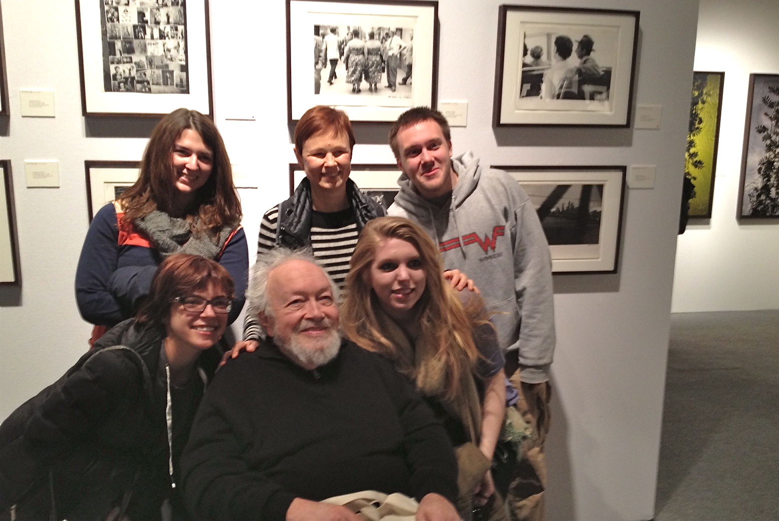 Here I am at AIPAD surrounded by students from The New Hampshire Institute of Art