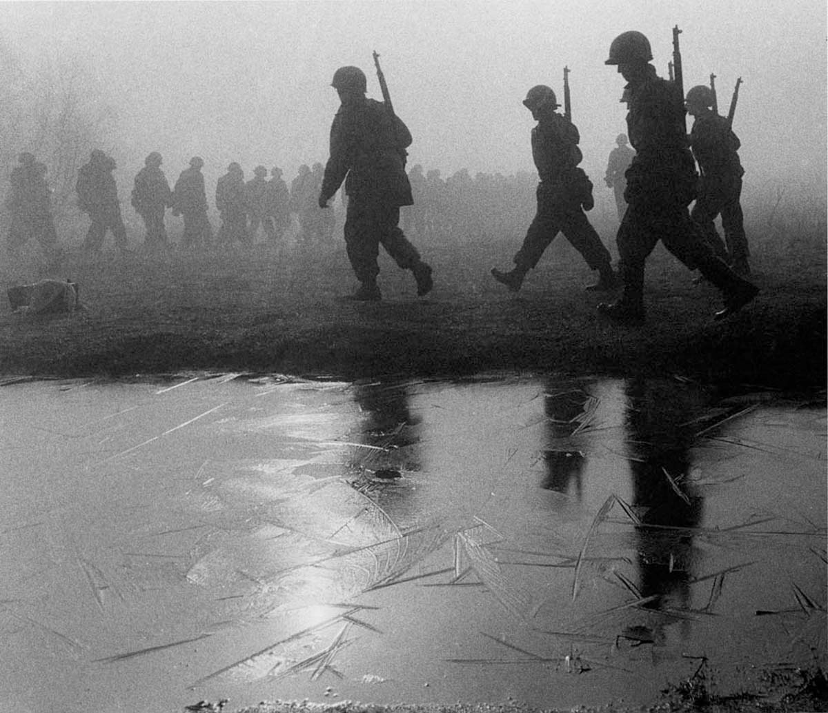 Soldiers in Icy Fog, Korea, 1953