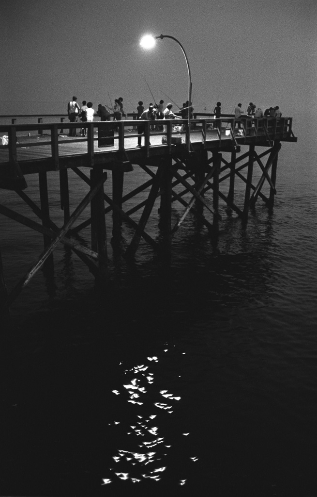 Pier with evening sparkles,  1950