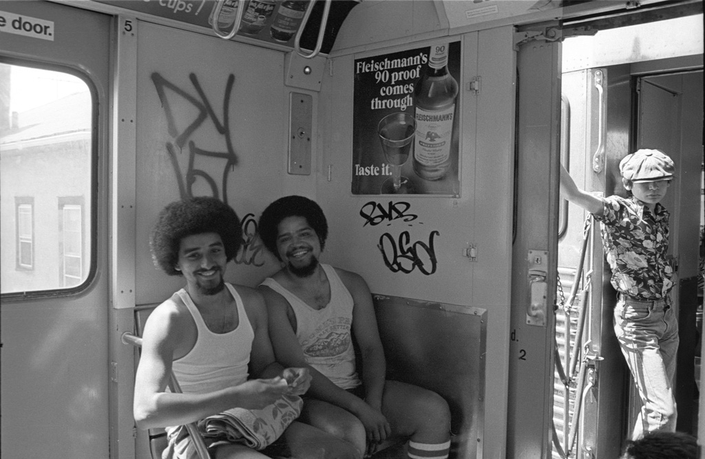 I don't know where these two guys were coming from,  but I know where they were headed on a sunny summer day.  All trains lead to Coney Island (1970). 