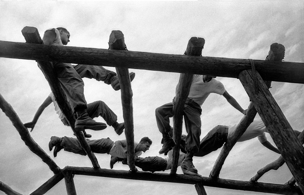 Obstacle course, Fort Dix, 1952
