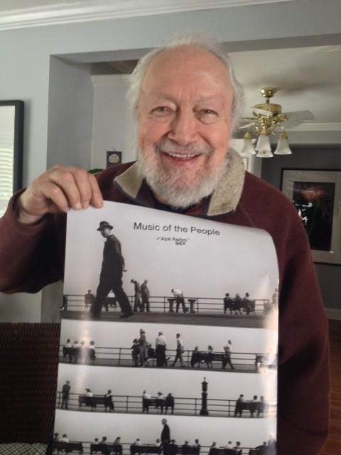 Harold's delighted with his Music of the People poster