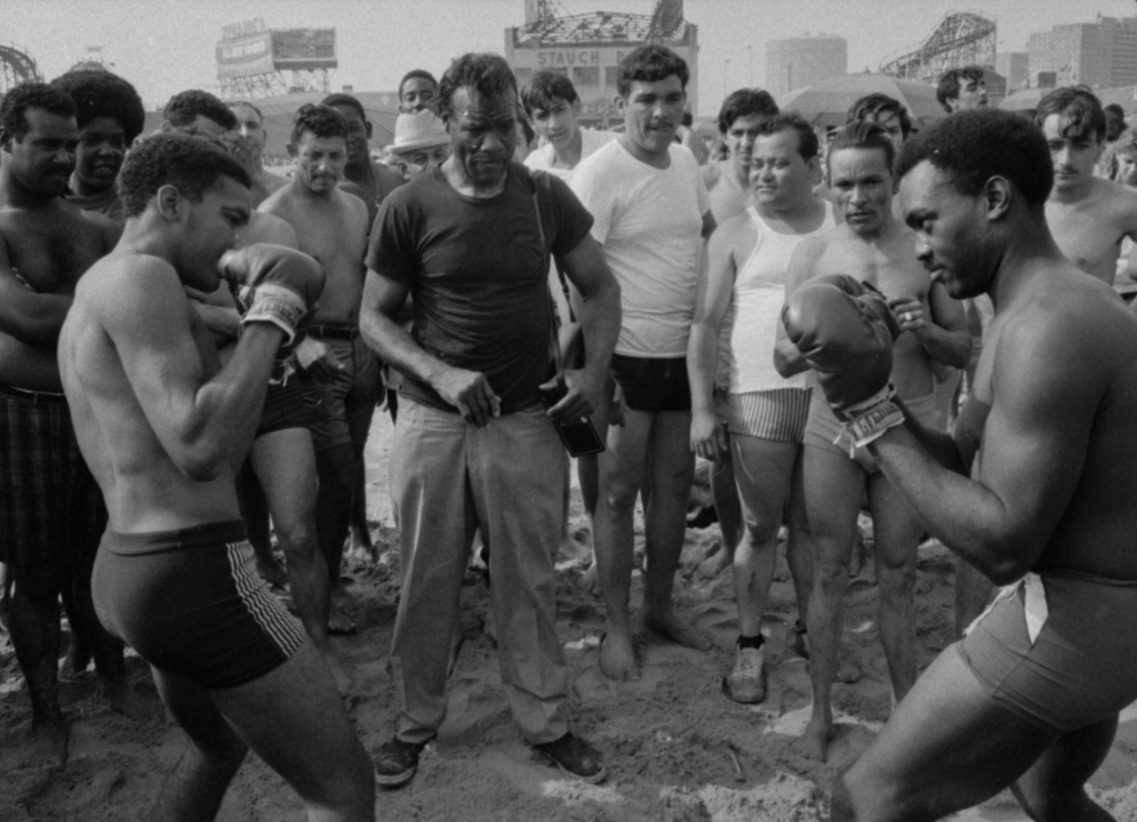 Beach boxers, Coney Island, 1969