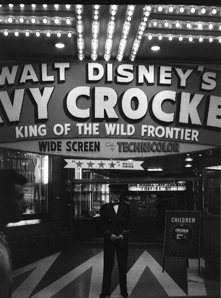 Davy Crockett movie at the Globe Theater, 1955