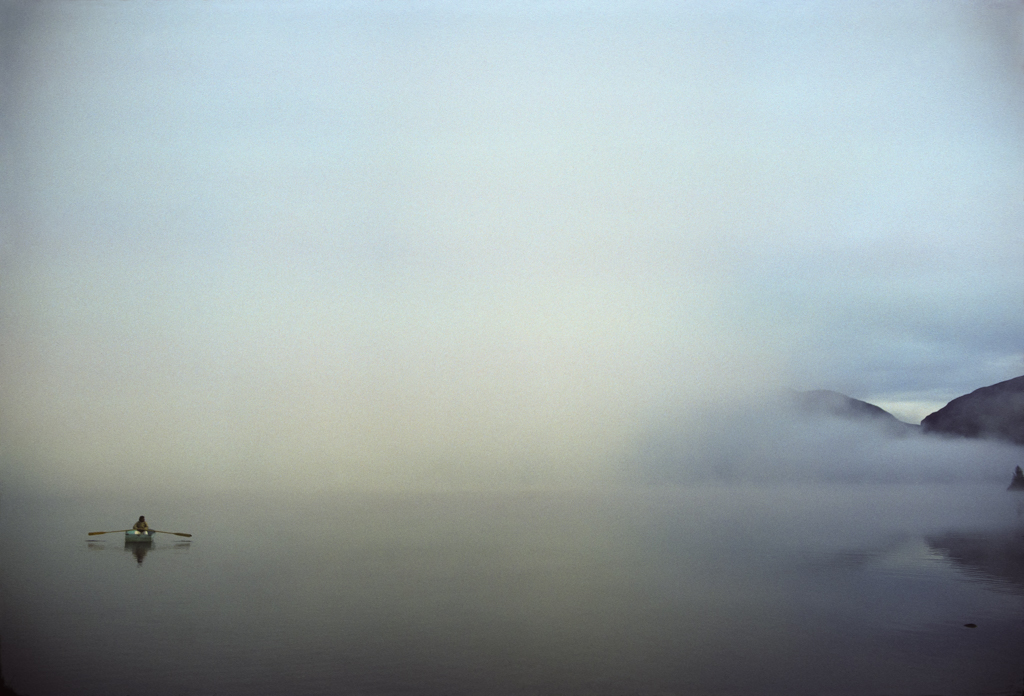 Lonely boat in mist, 1982