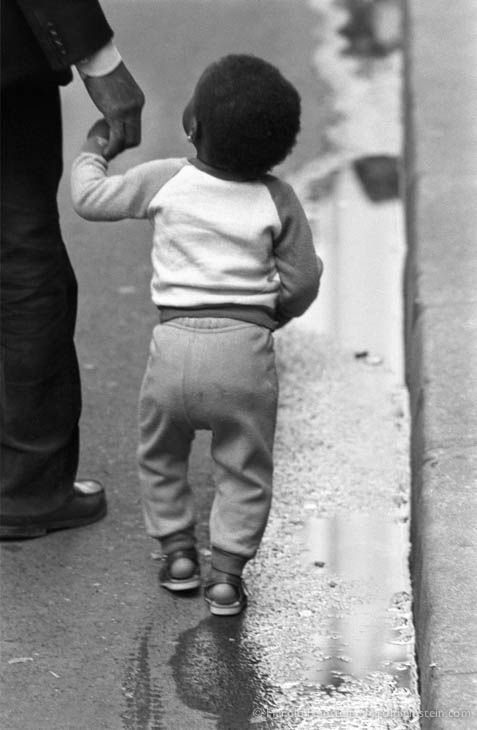 Toddler with father, Paris, 1988
