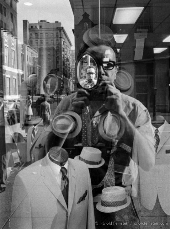 Man in the mirror, Philadelphia, 1964