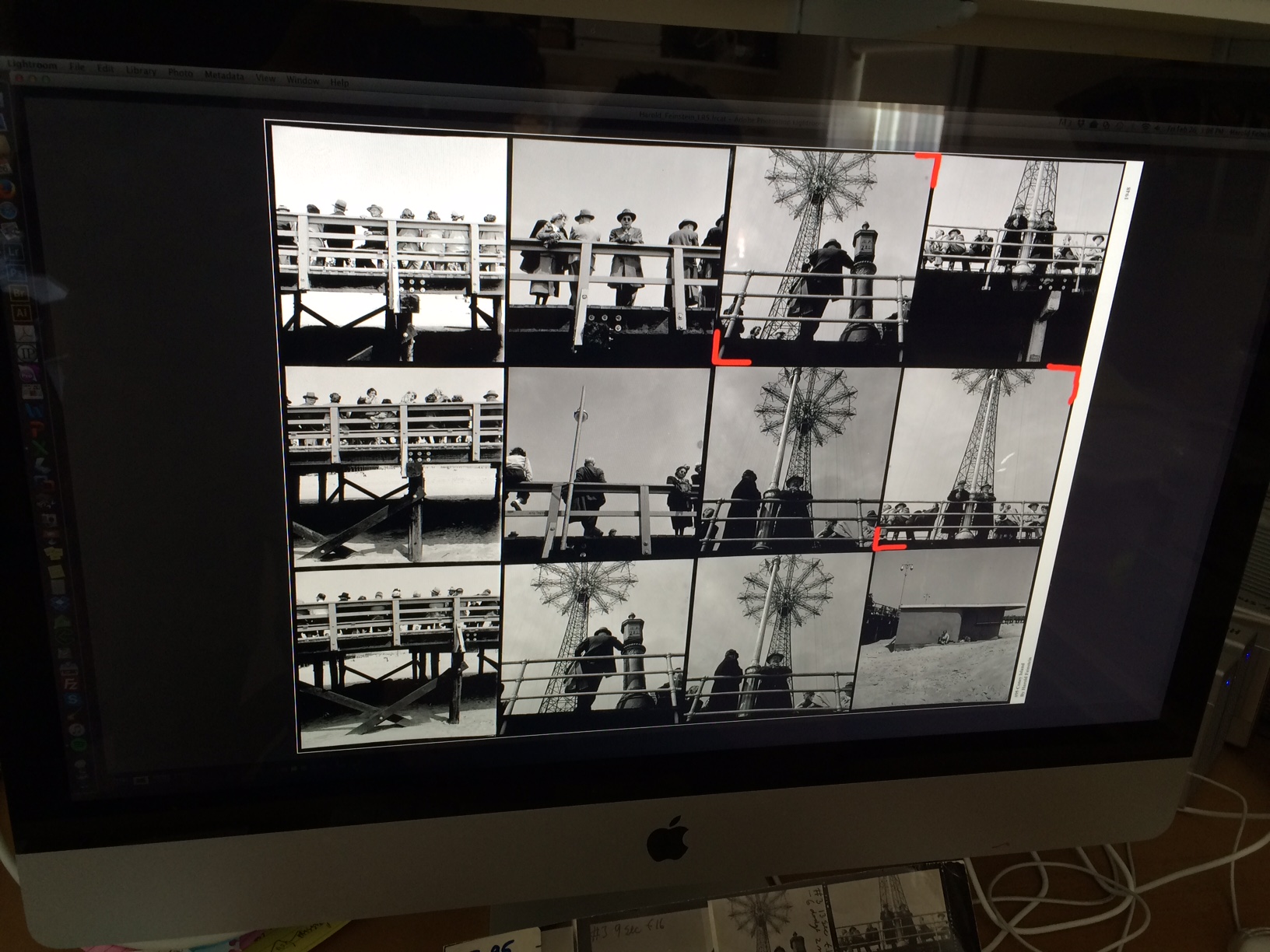 Images from the 8x10 contact sheet digitized and viewed on the 27" screen.  