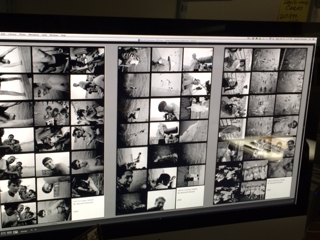 72 images made into 3 digital contact sheets on a 27" screen.  